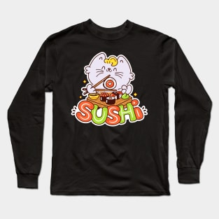 Sushi Cat Yum Long Sleeve T-Shirt